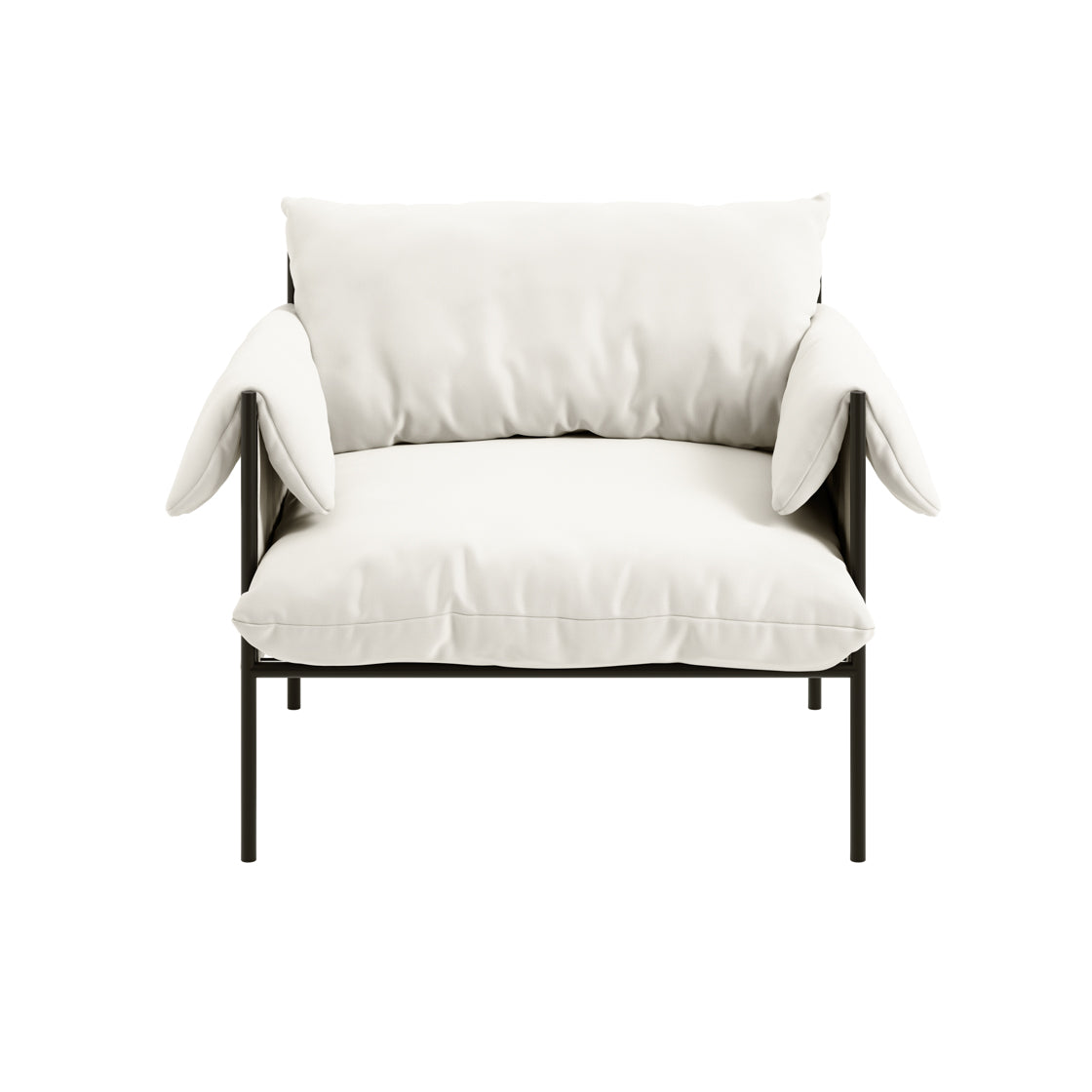 Wardour White Weave & Black Accent Armchair